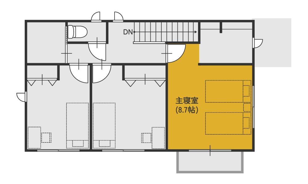 2階主寝室